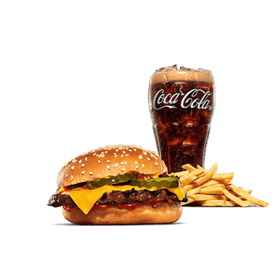 Cheeseburgare med pommes