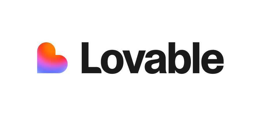 Lovables byggvy där en webbplats skapas med textinstruktioner